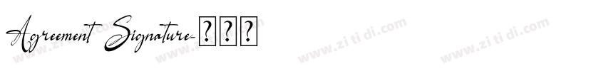 Agreement Signature字体转换